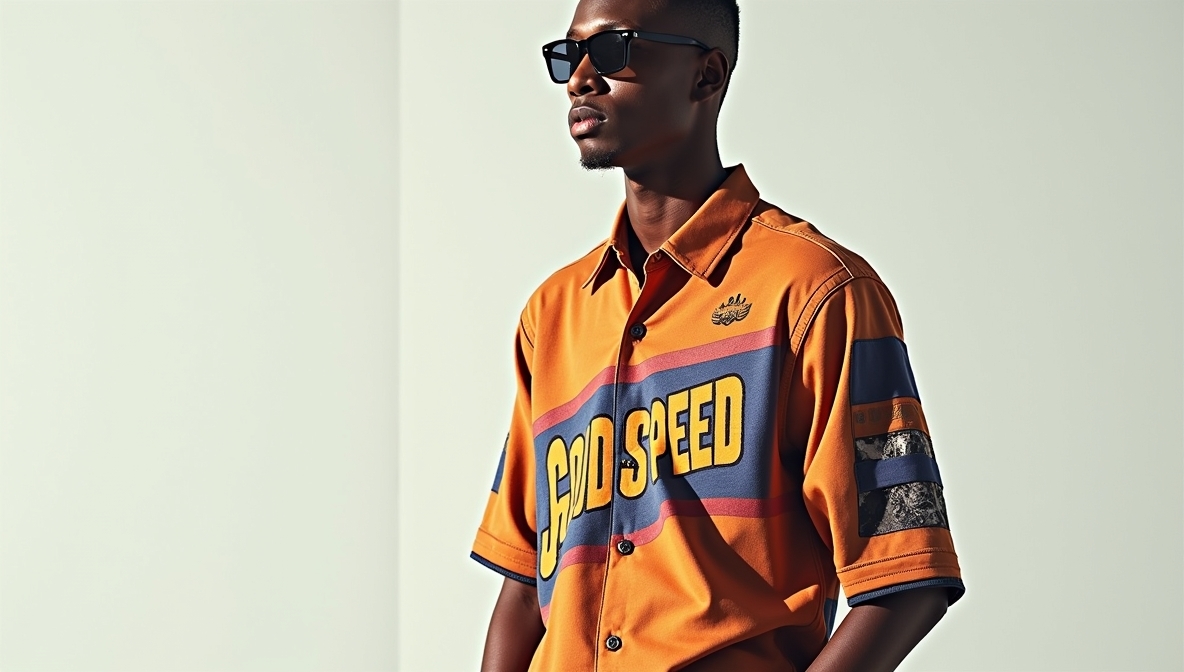 Godspeed New York streetwear banner with dystopian aesthetic